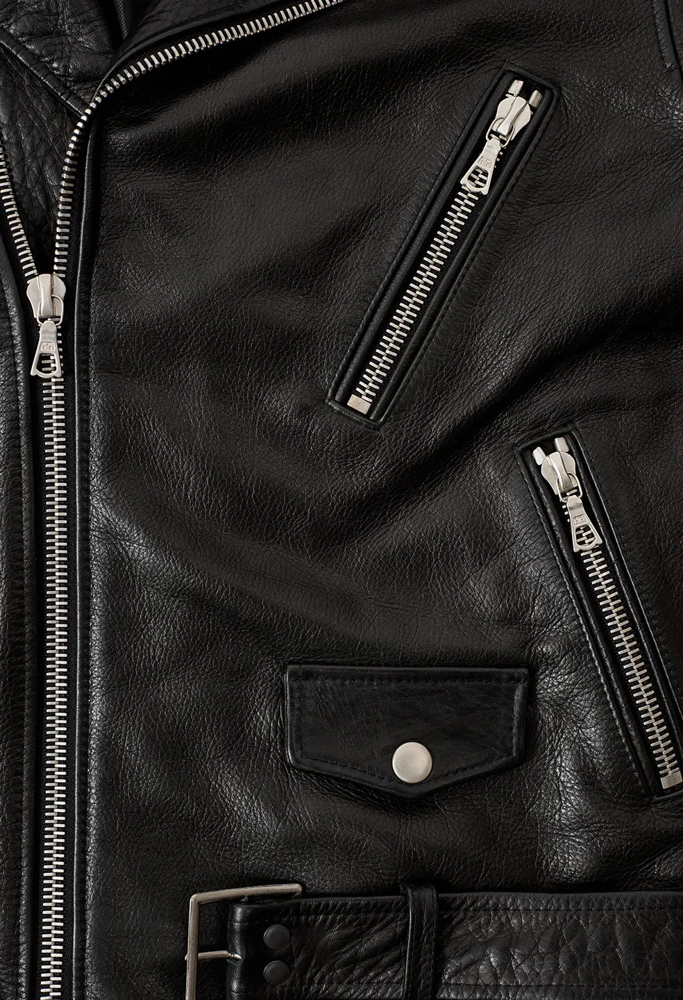 Leather Moto Jacket / Black