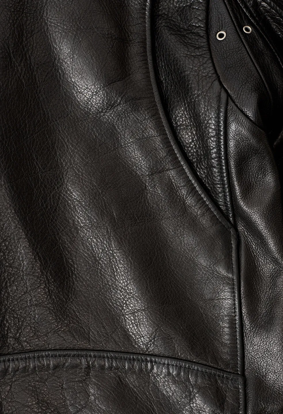 Leather Moto Jacket / Black