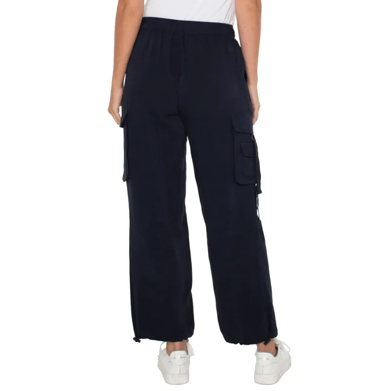 Liverpool Cinch Hem Pull On Parachute Cargo Pants