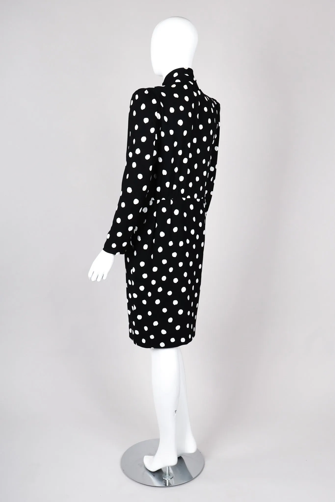 Long Sleeve Polka Dotted Dress
