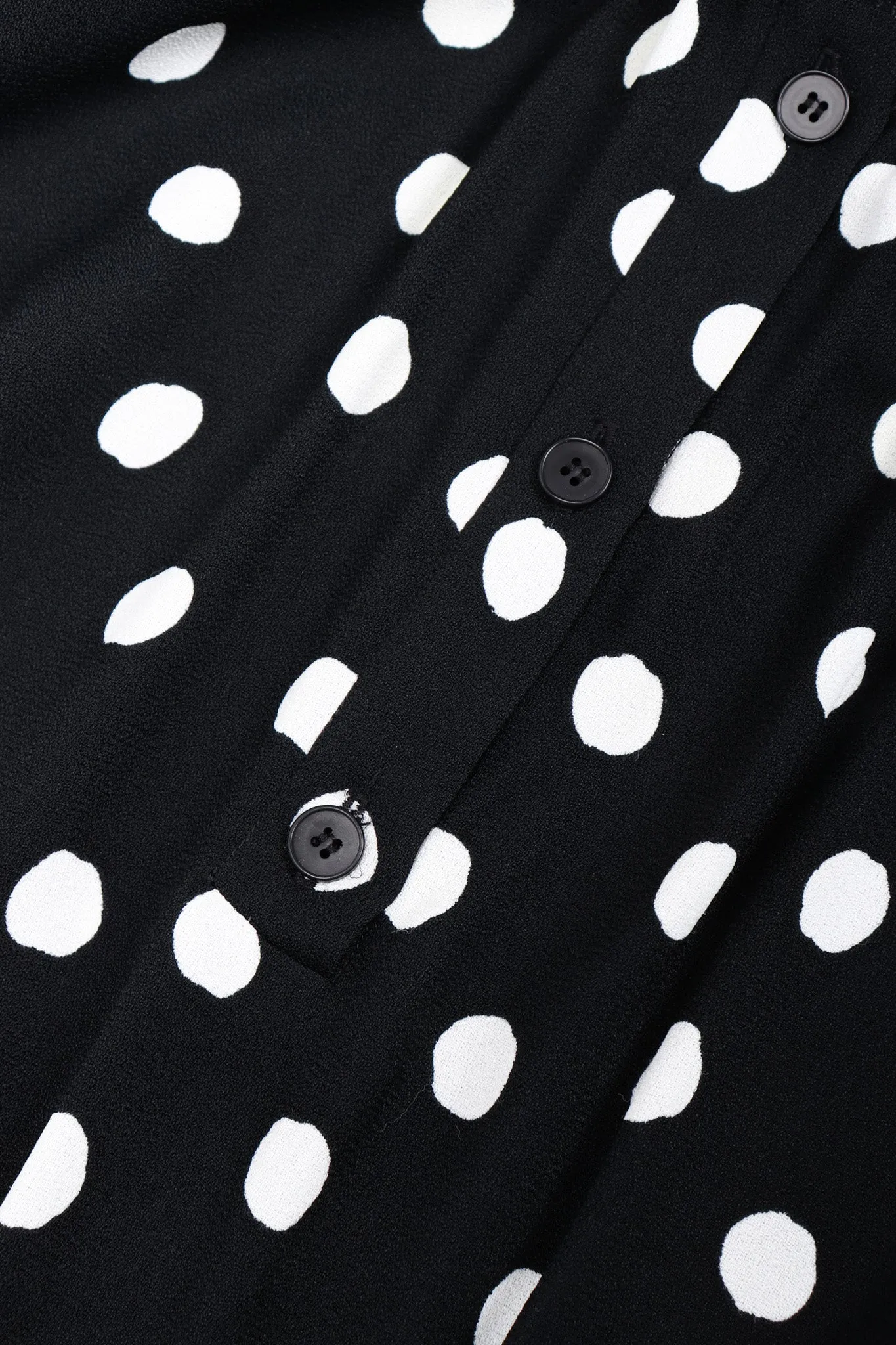 Long Sleeve Polka Dotted Dress
