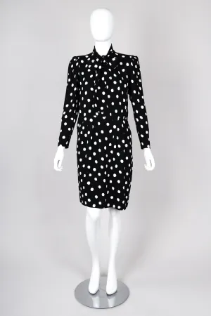 Long Sleeve Polka Dotted Dress