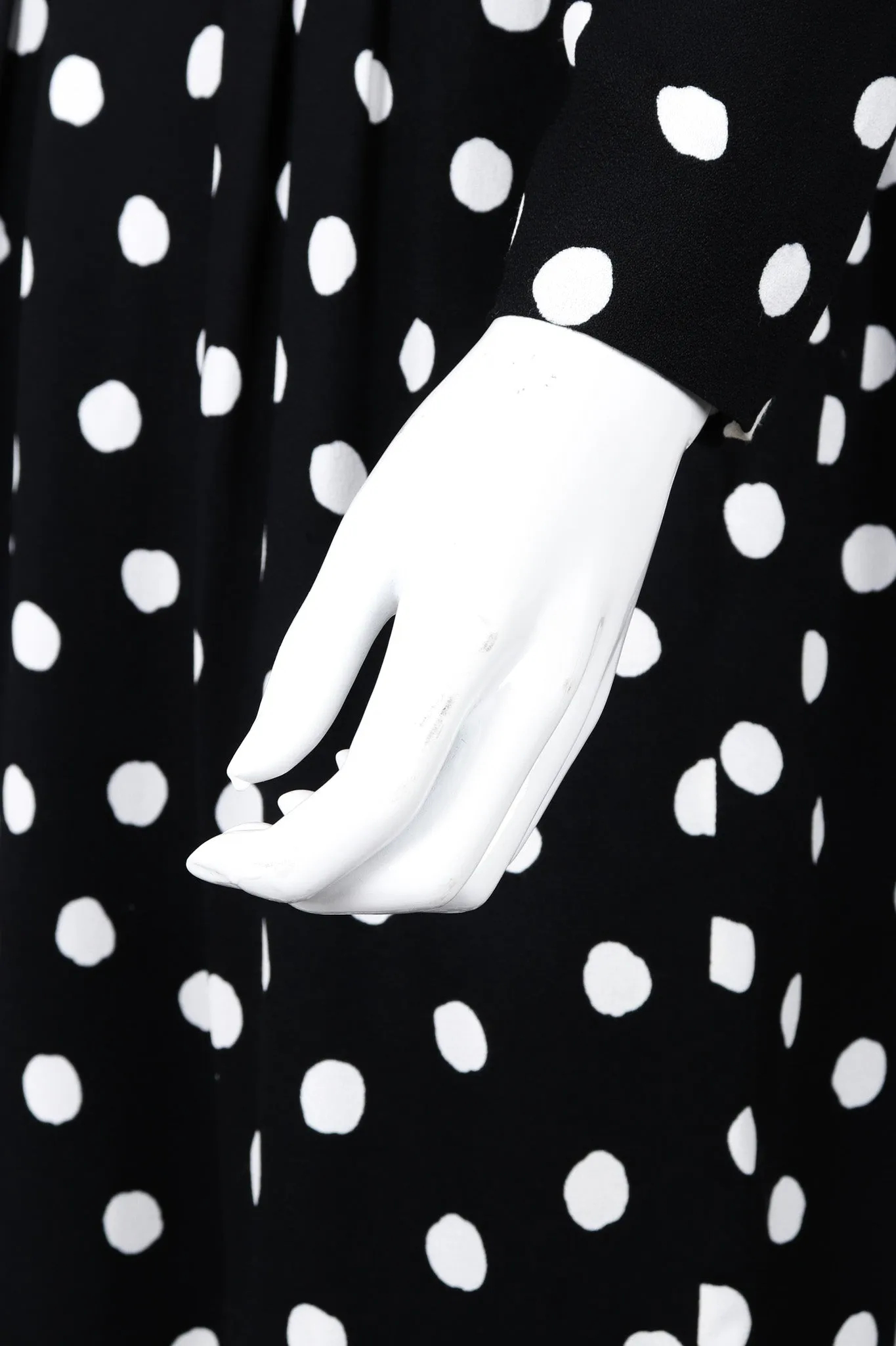 Long Sleeve Polka Dotted Dress
