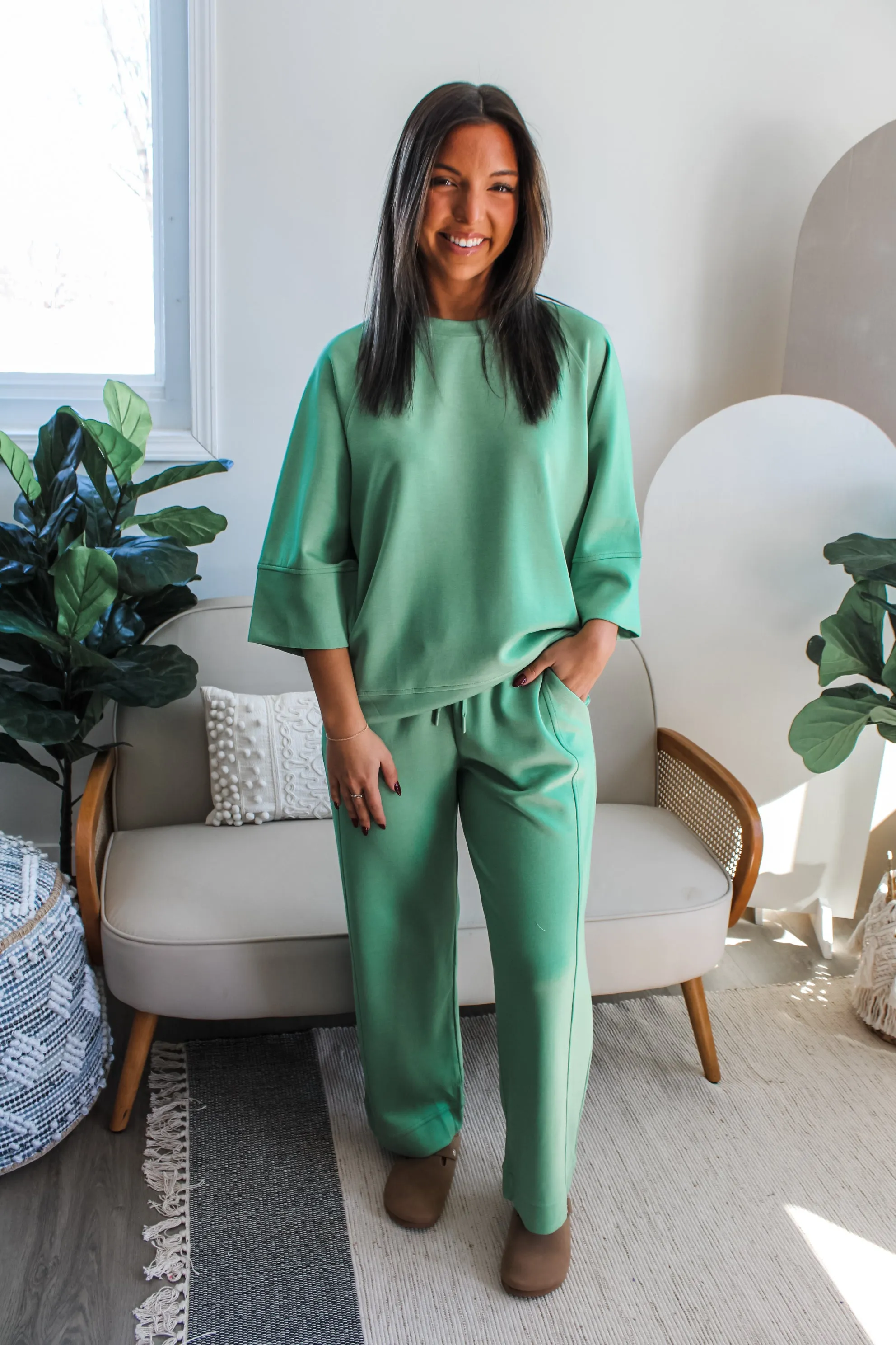 Making My Way Pants • Spring Green