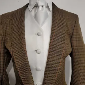 Marsha De Arriaga Brown Checkered Daycoat