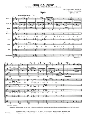 Mass in G - Conductor's score