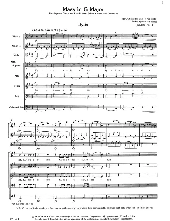Mass in G - Conductor's score