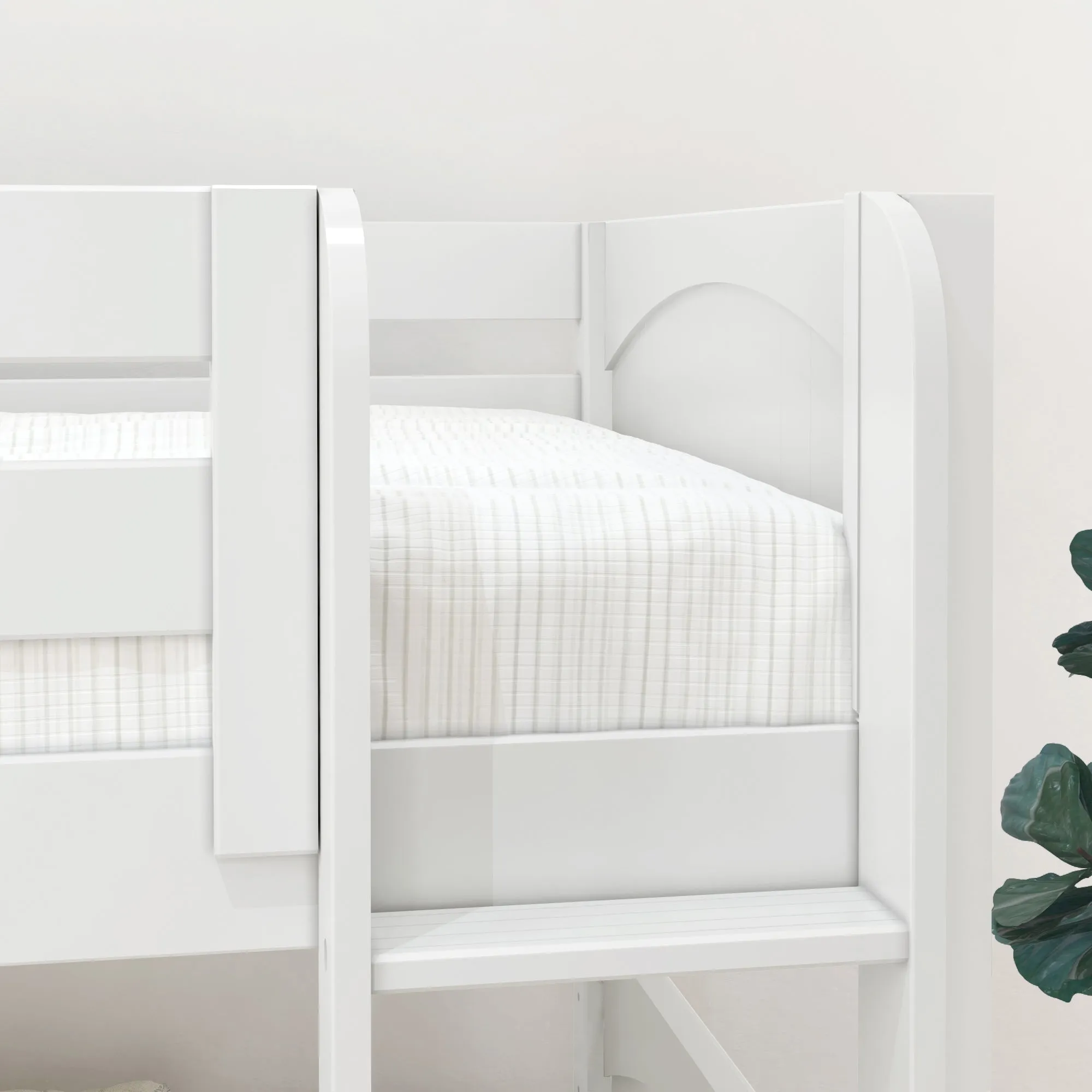 Maxtrix Twin Low Bunk Bed with Ladder