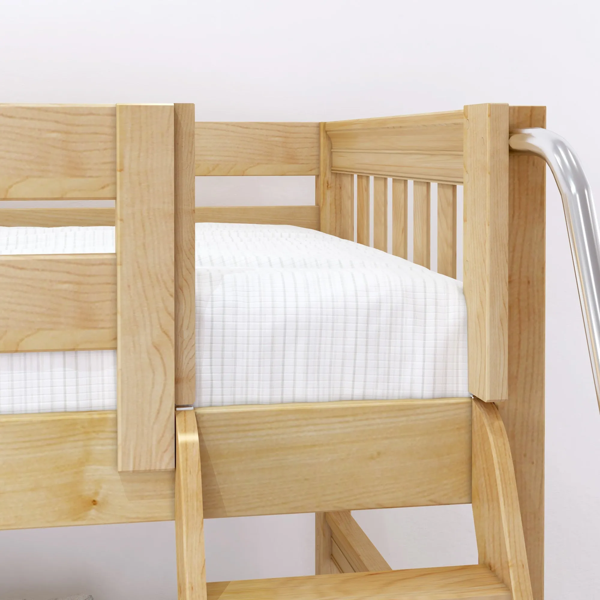 Maxtrix Twin Low Bunk Bed with Ladder