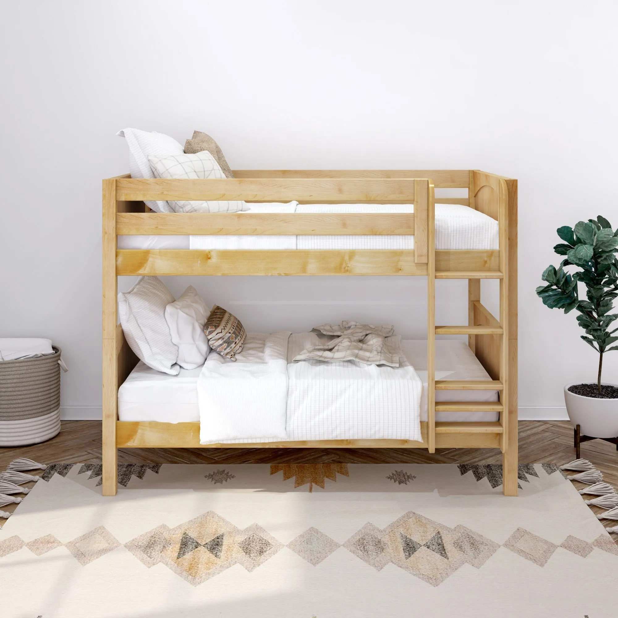 Maxtrix Twin Low Bunk Bed with Ladder