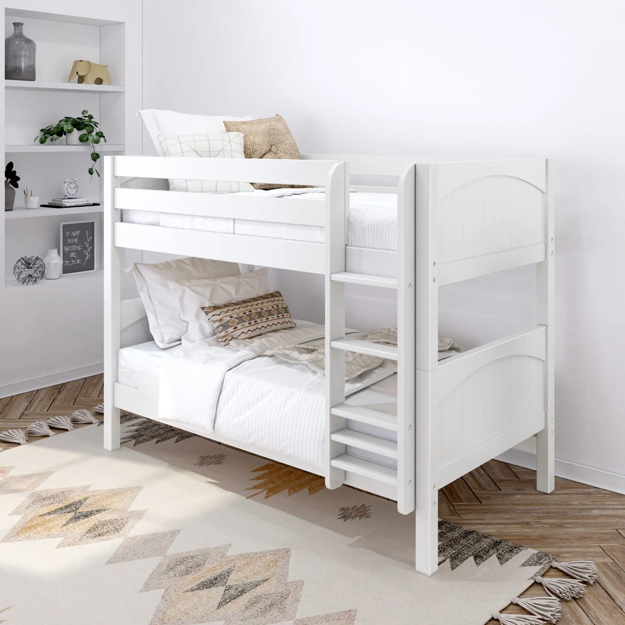 Maxtrix Twin Low Bunk Bed with Ladder