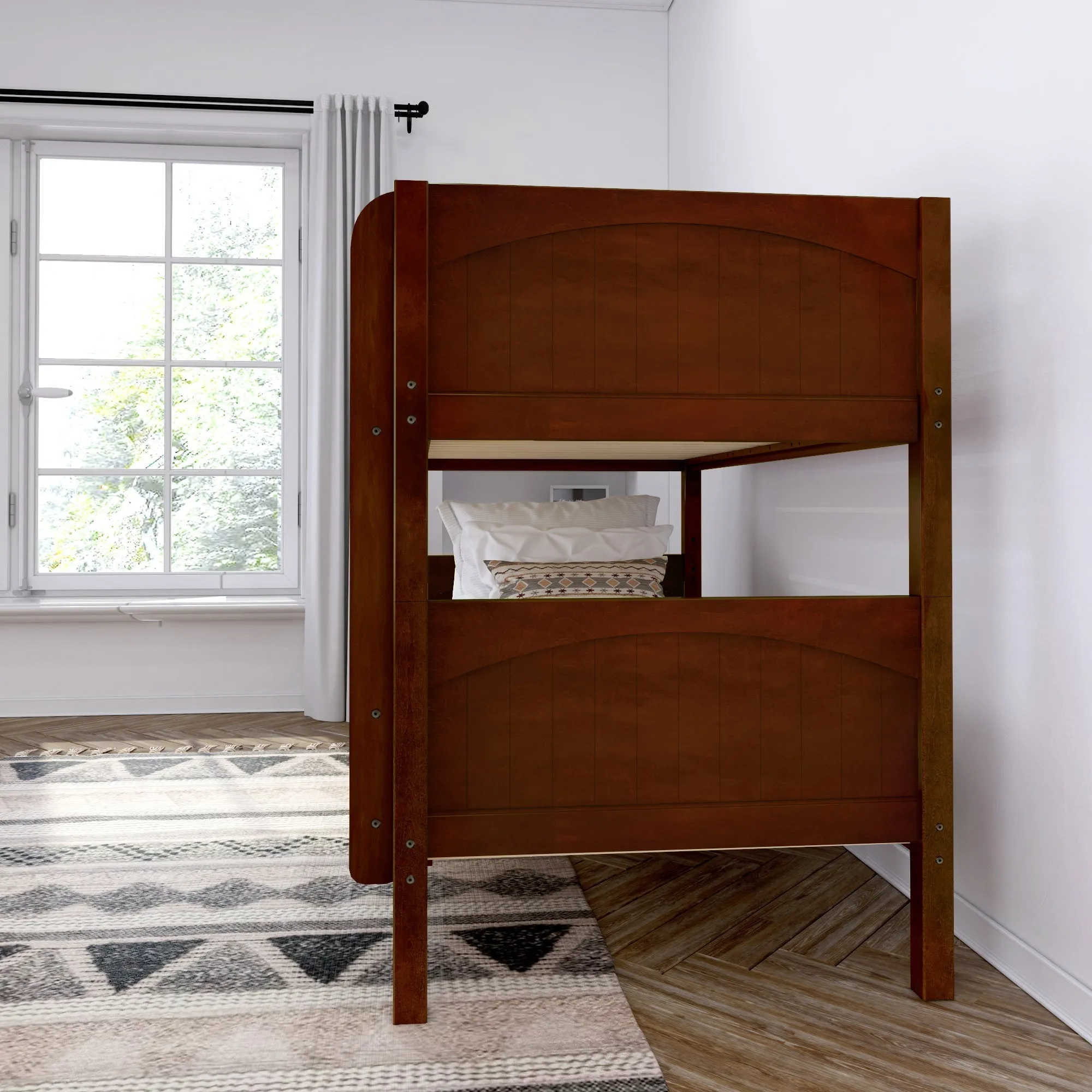 Maxtrix Twin Low Bunk Bed with Ladder