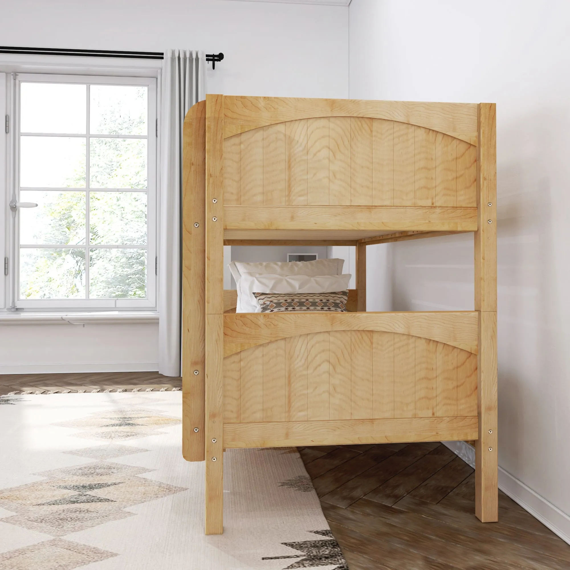 Maxtrix Twin Low Bunk Bed with Ladder