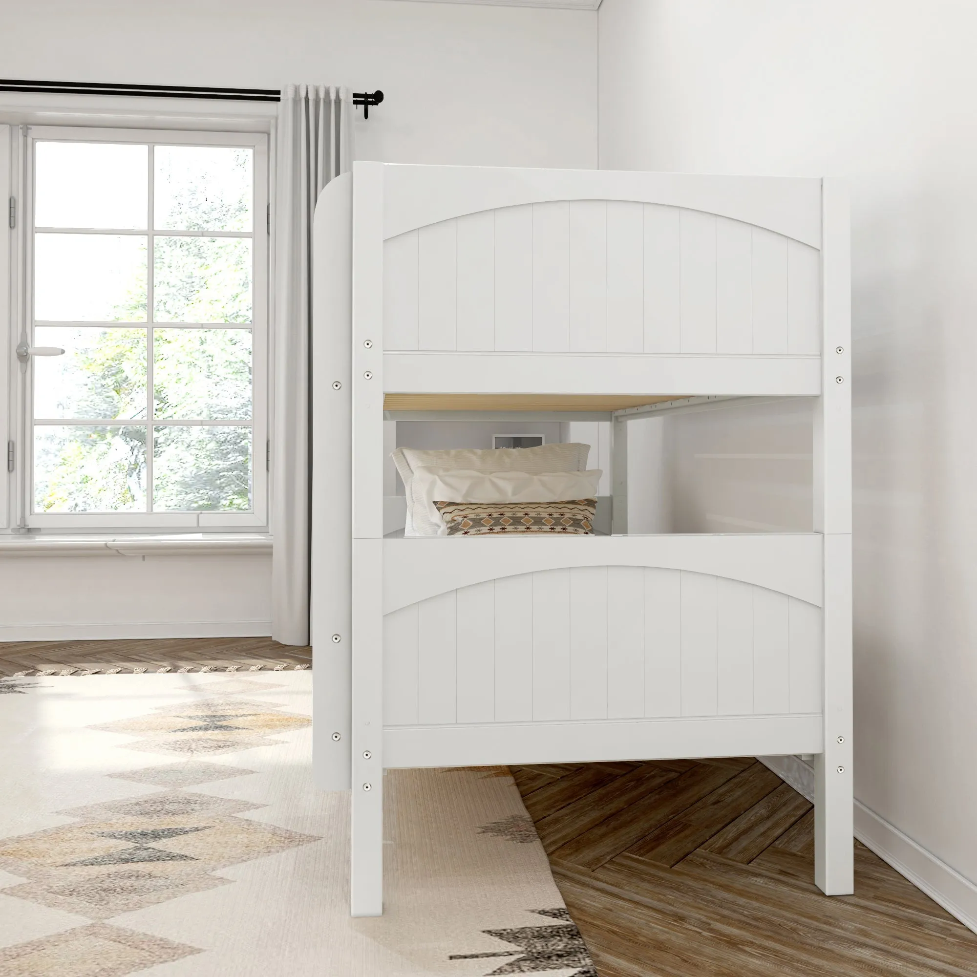Maxtrix Twin Low Bunk Bed with Ladder