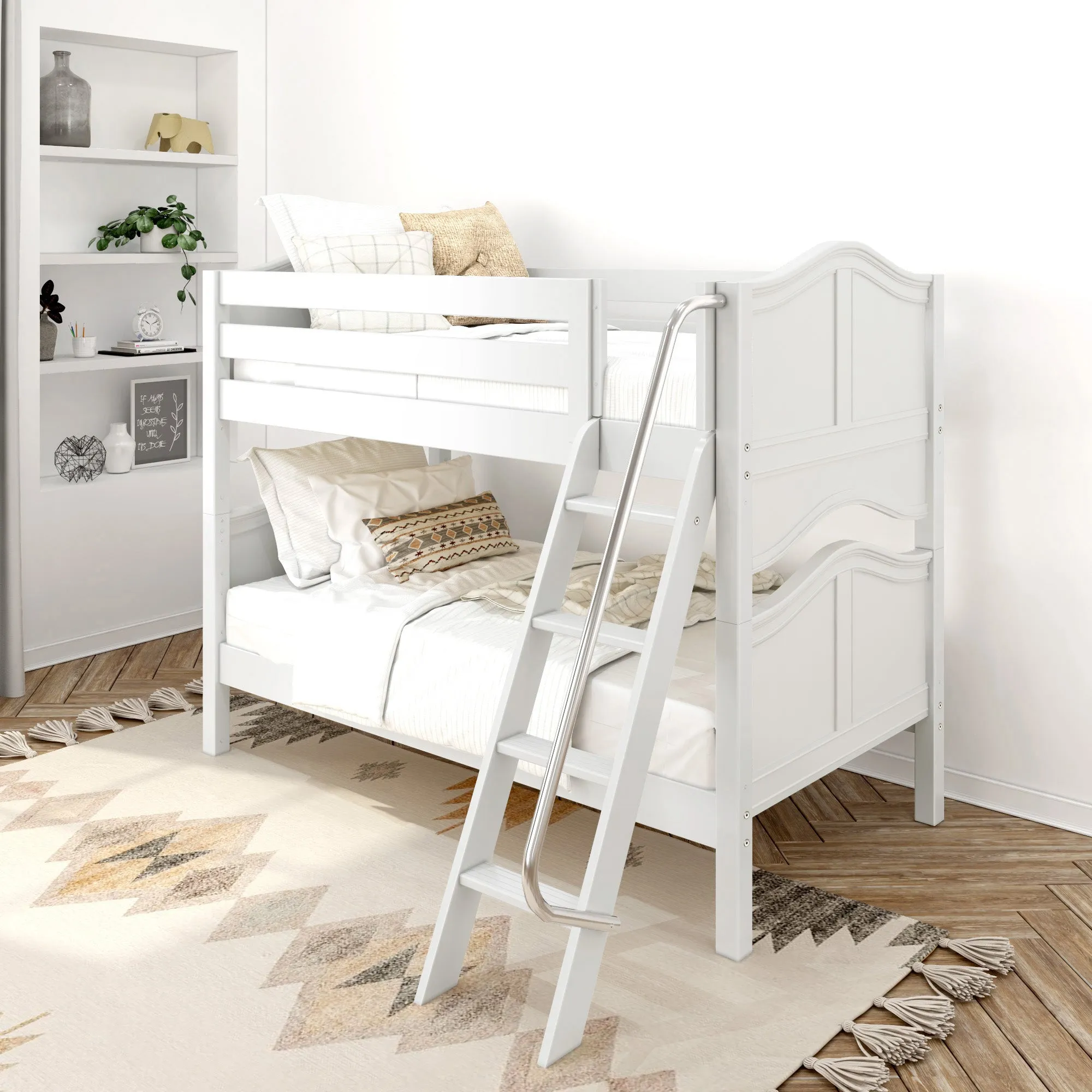 Maxtrix Twin Low Bunk Bed with Ladder
