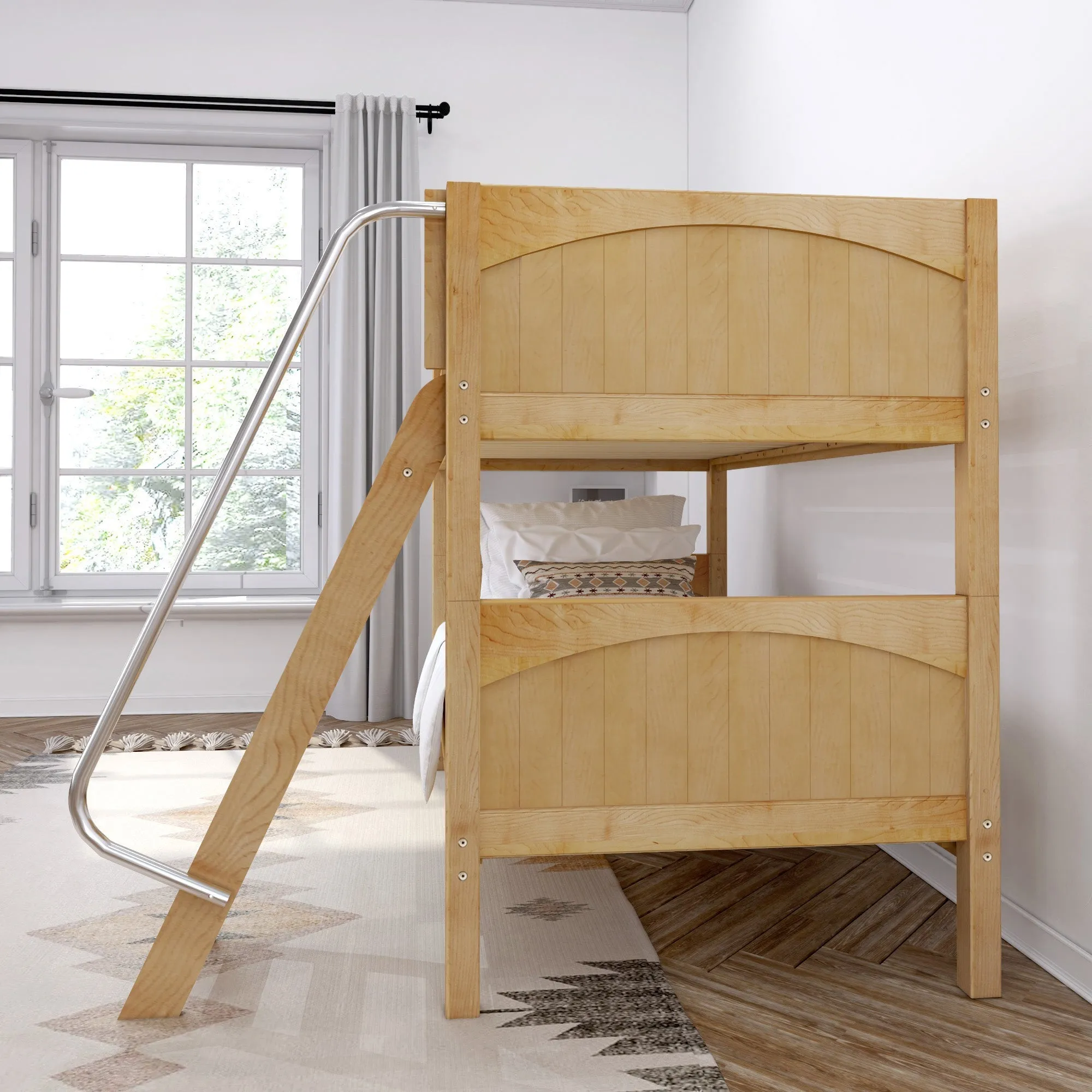 Maxtrix Twin Low Bunk Bed with Ladder