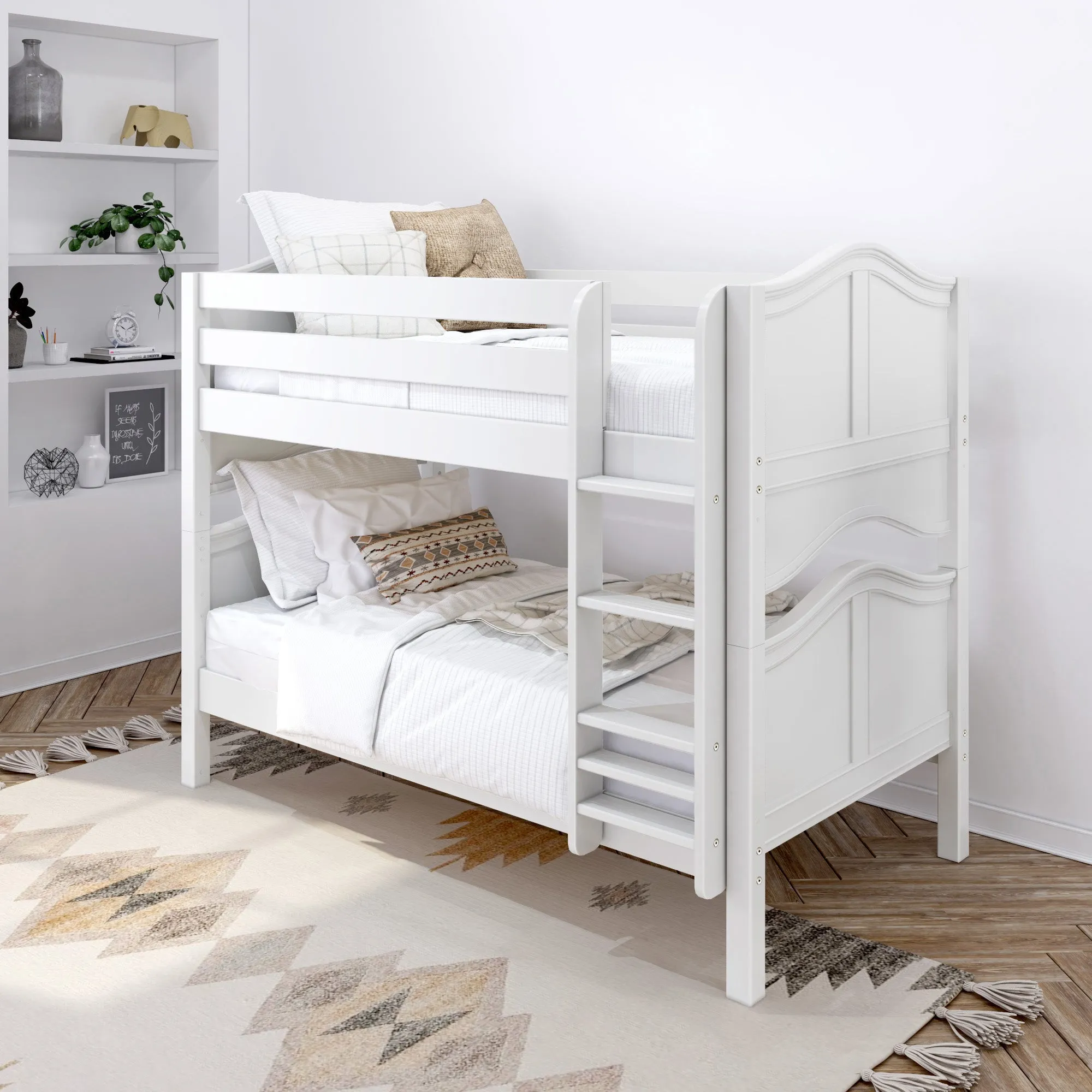 Maxtrix Twin Low Bunk Bed with Ladder