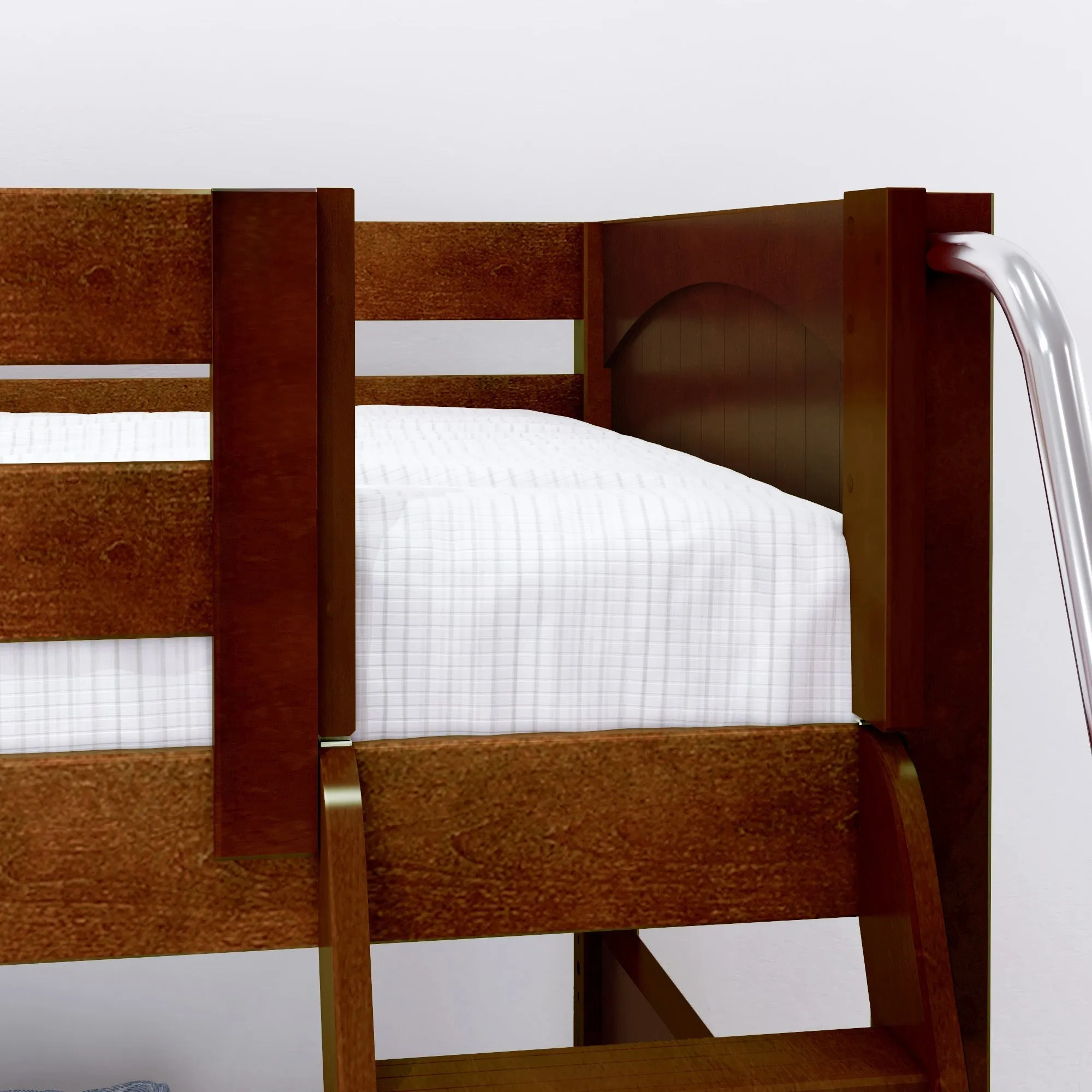 Maxtrix Twin Low Bunk Bed with Ladder