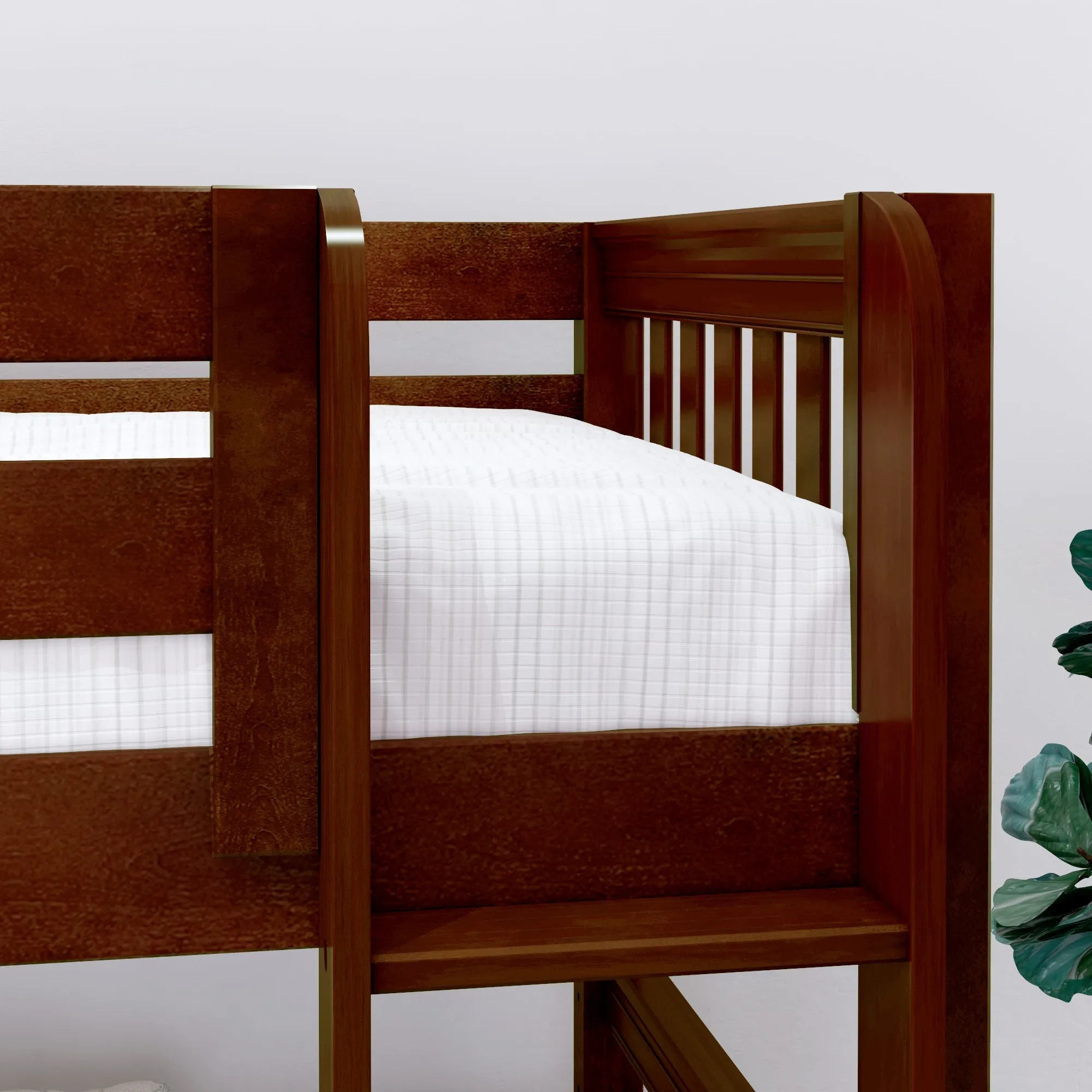 Maxtrix Twin Low Bunk Bed with Ladder