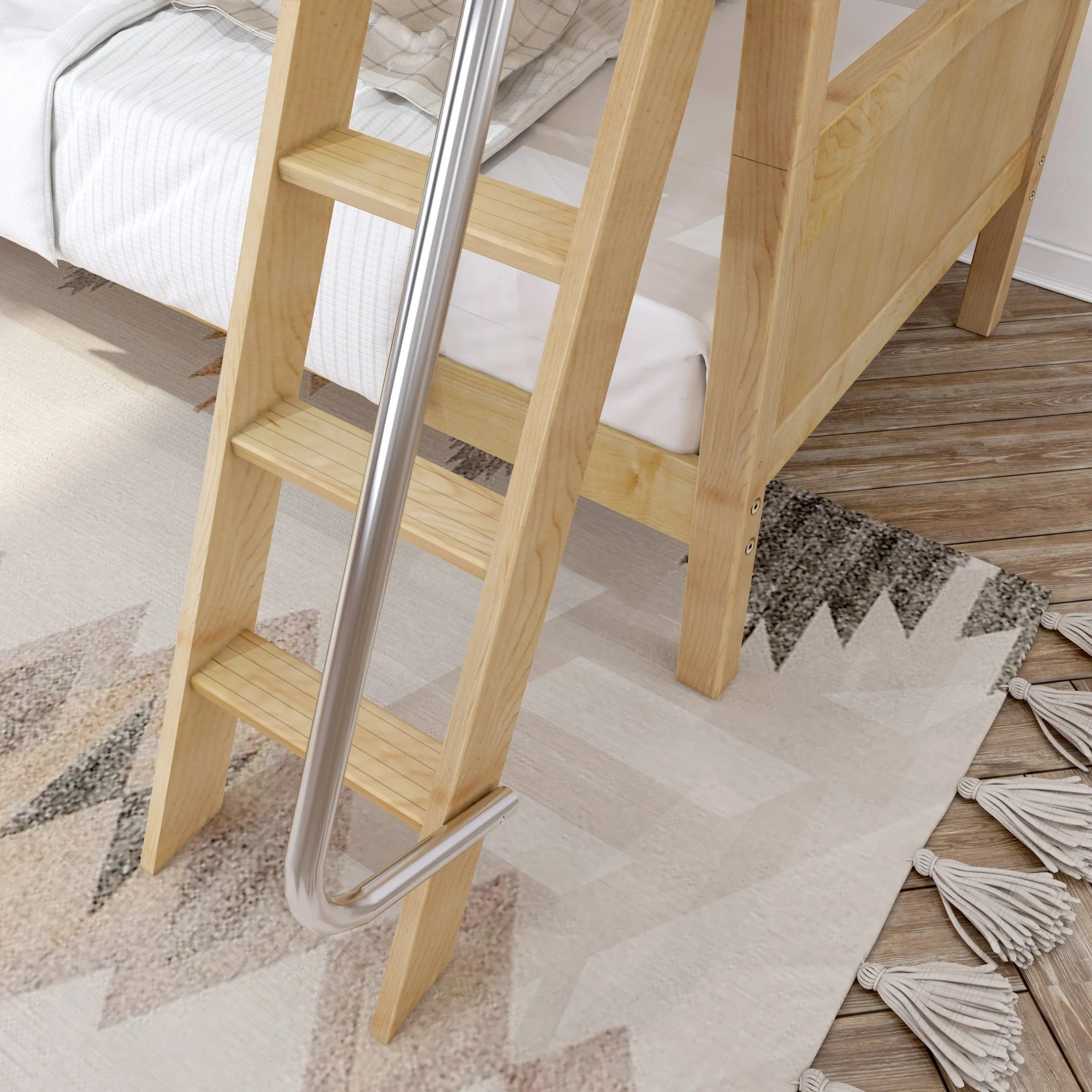 Maxtrix Twin Low Bunk Bed with Ladder