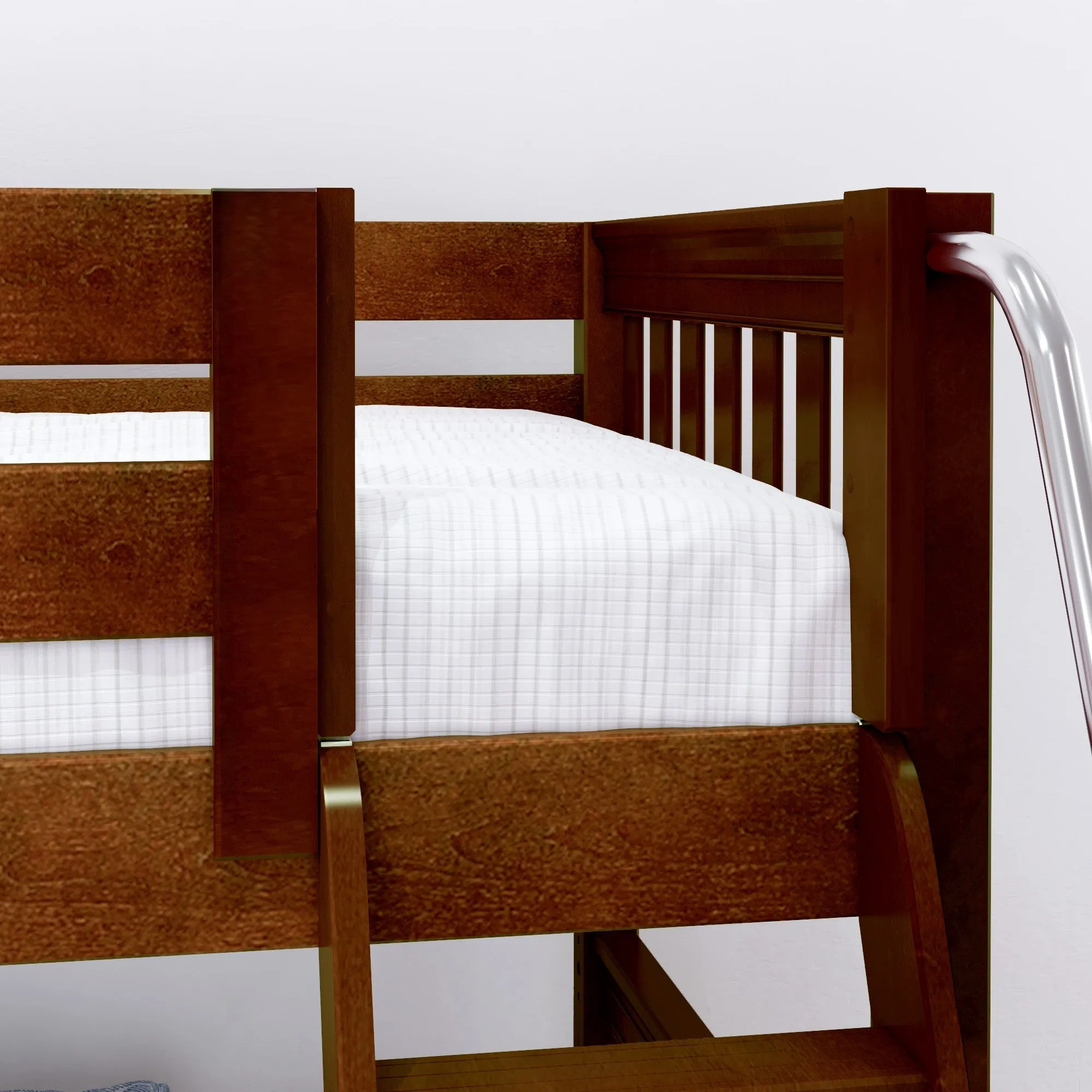Maxtrix Twin Low Bunk Bed with Ladder