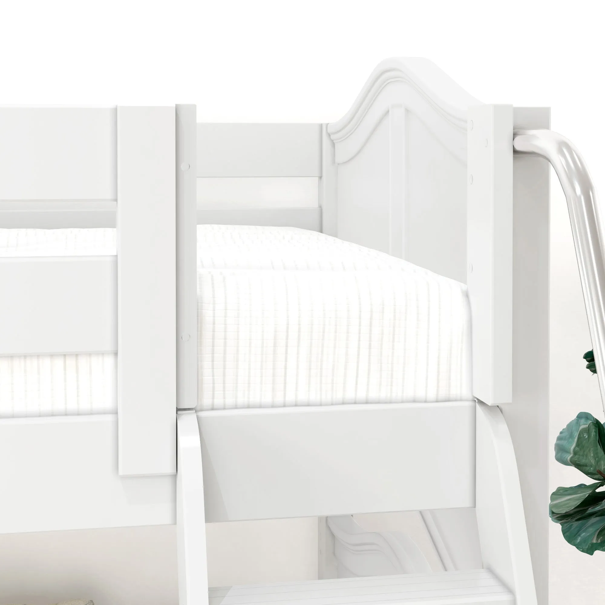 Maxtrix Twin Low Bunk Bed with Ladder