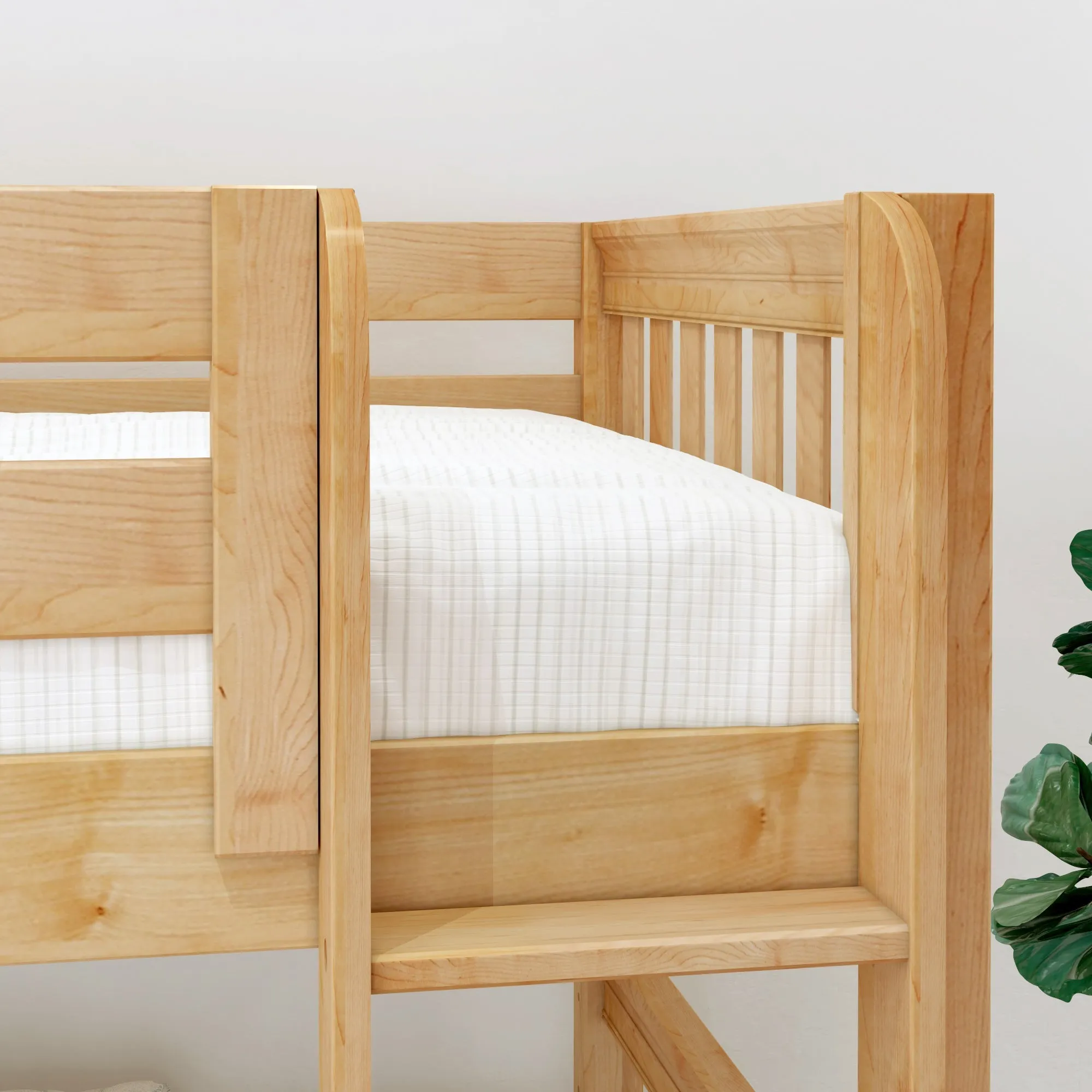 Maxtrix Twin Low Bunk Bed with Ladder