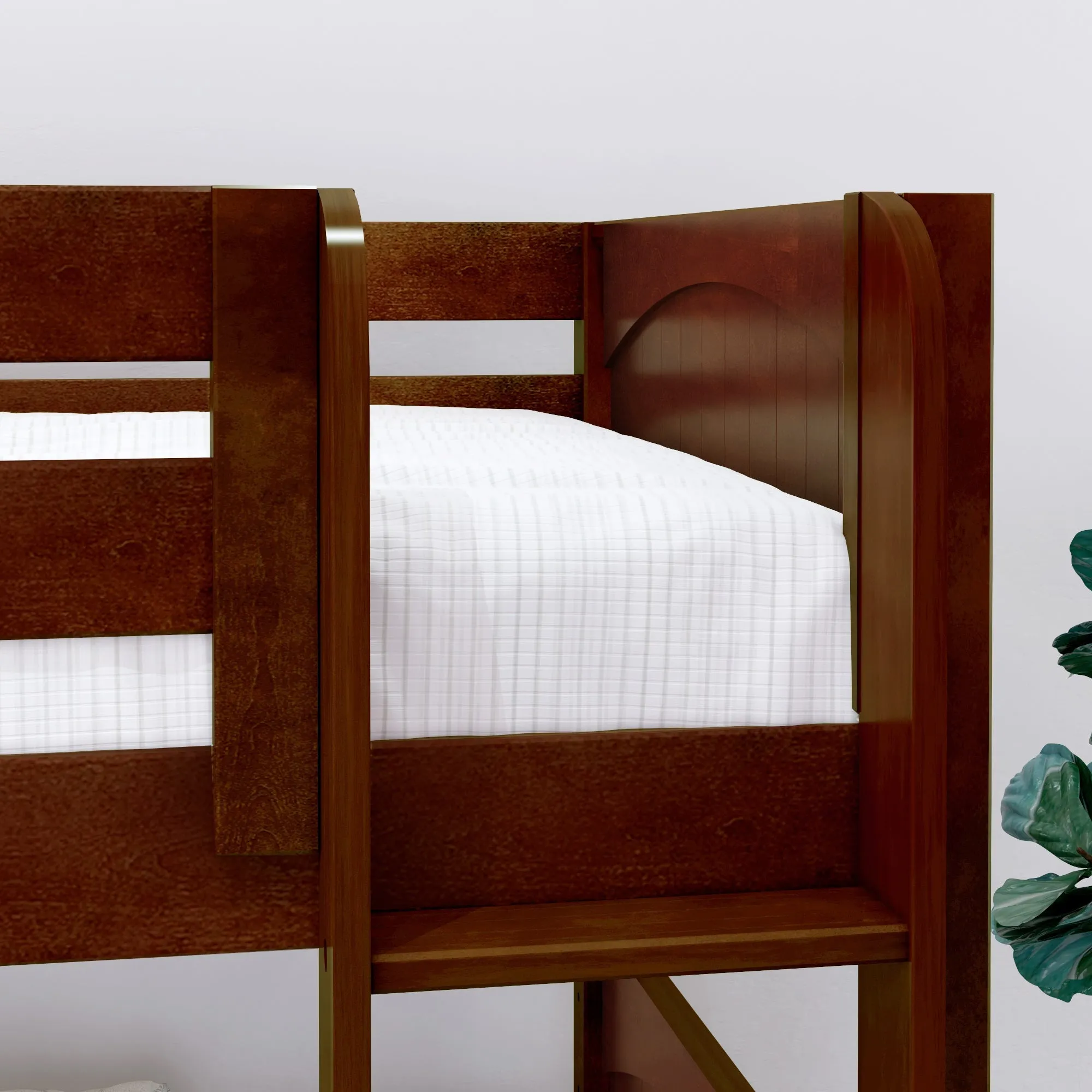 Maxtrix Twin Low Bunk Bed with Ladder