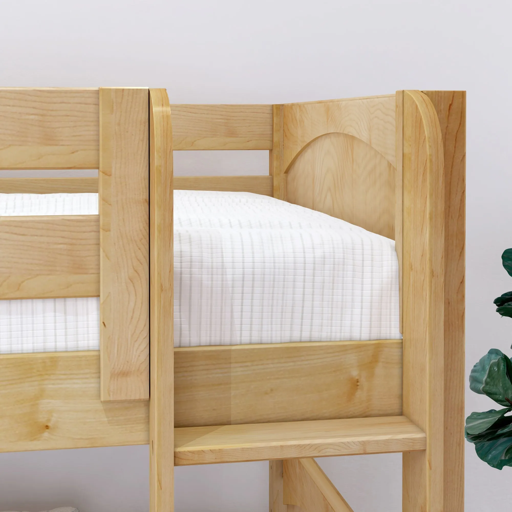 Maxtrix Twin Low Bunk Bed with Ladder