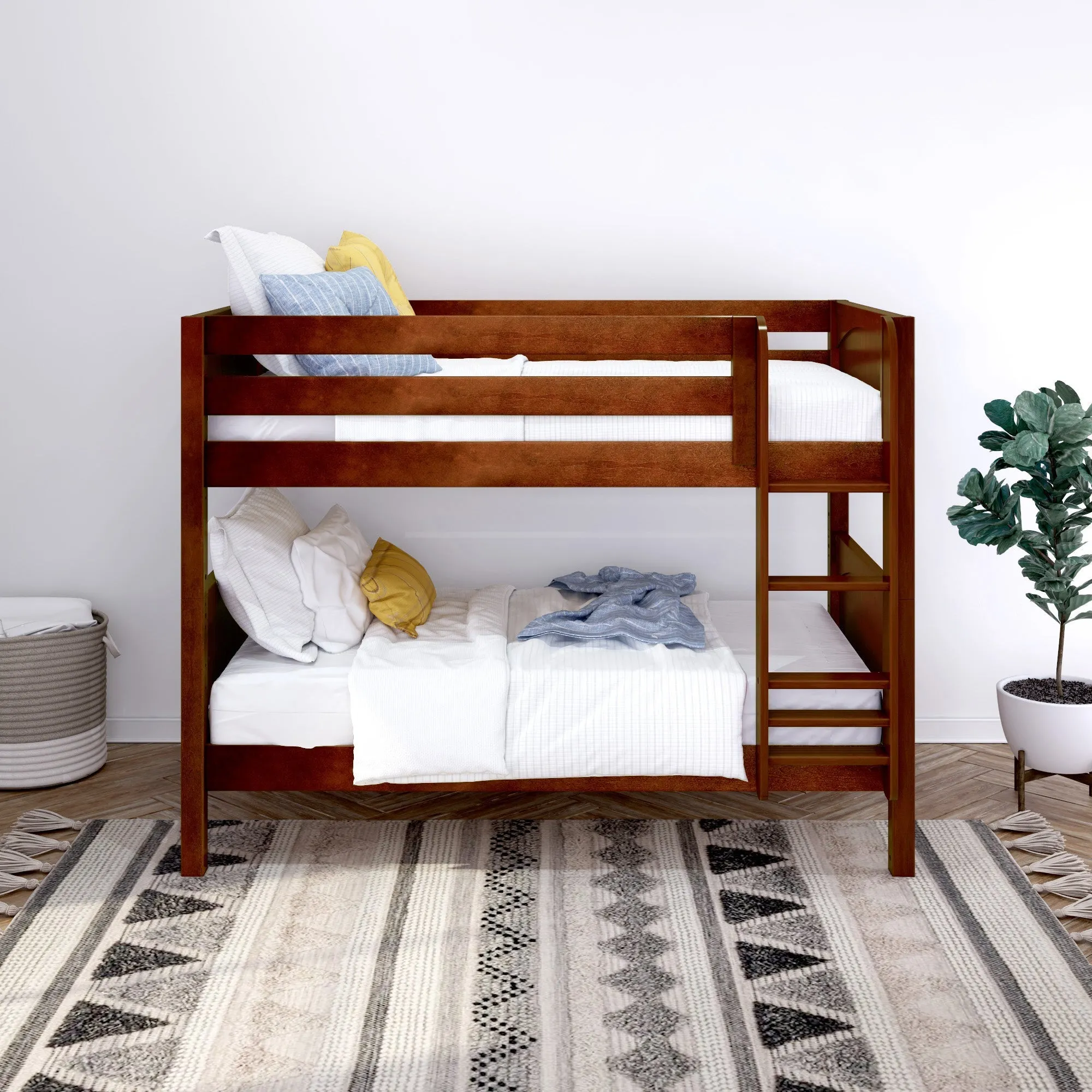 Maxtrix Twin Low Bunk Bed with Ladder