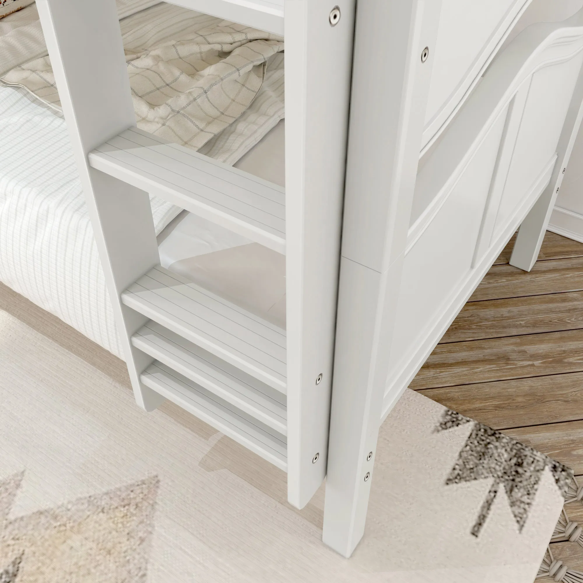 Maxtrix Twin Low Bunk Bed with Ladder