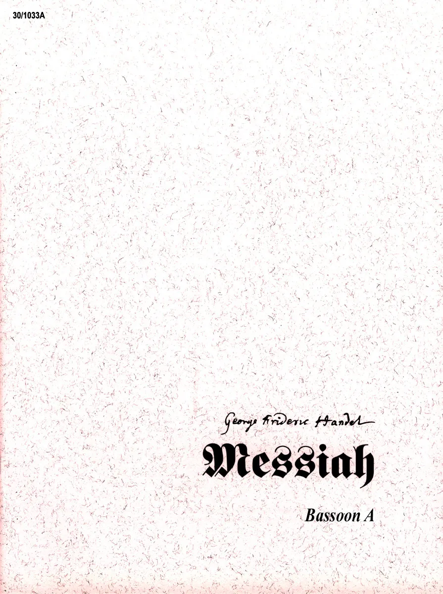 Messiah - Bassoon A part (doubles tenor vocal lines)