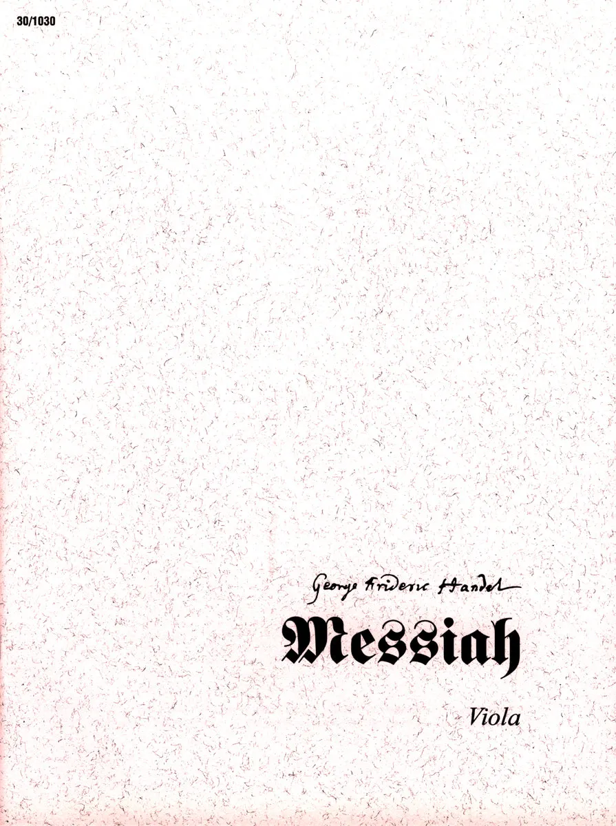 Messiah - Viola part