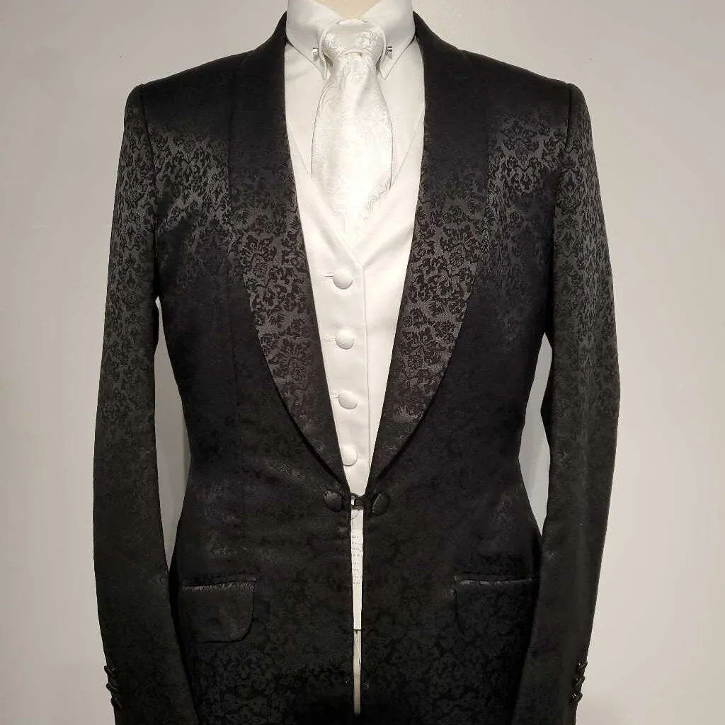 MTC Black Brocade Daycoat