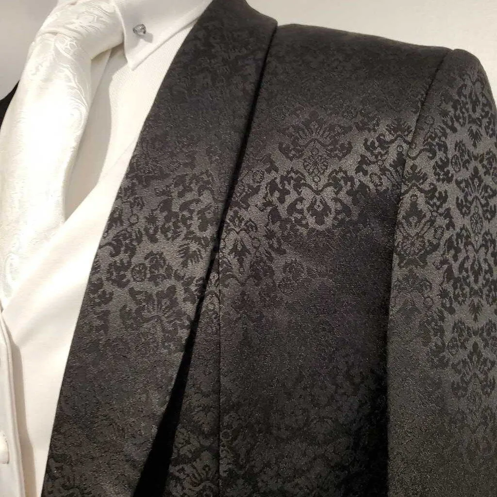 MTC Black Brocade Daycoat