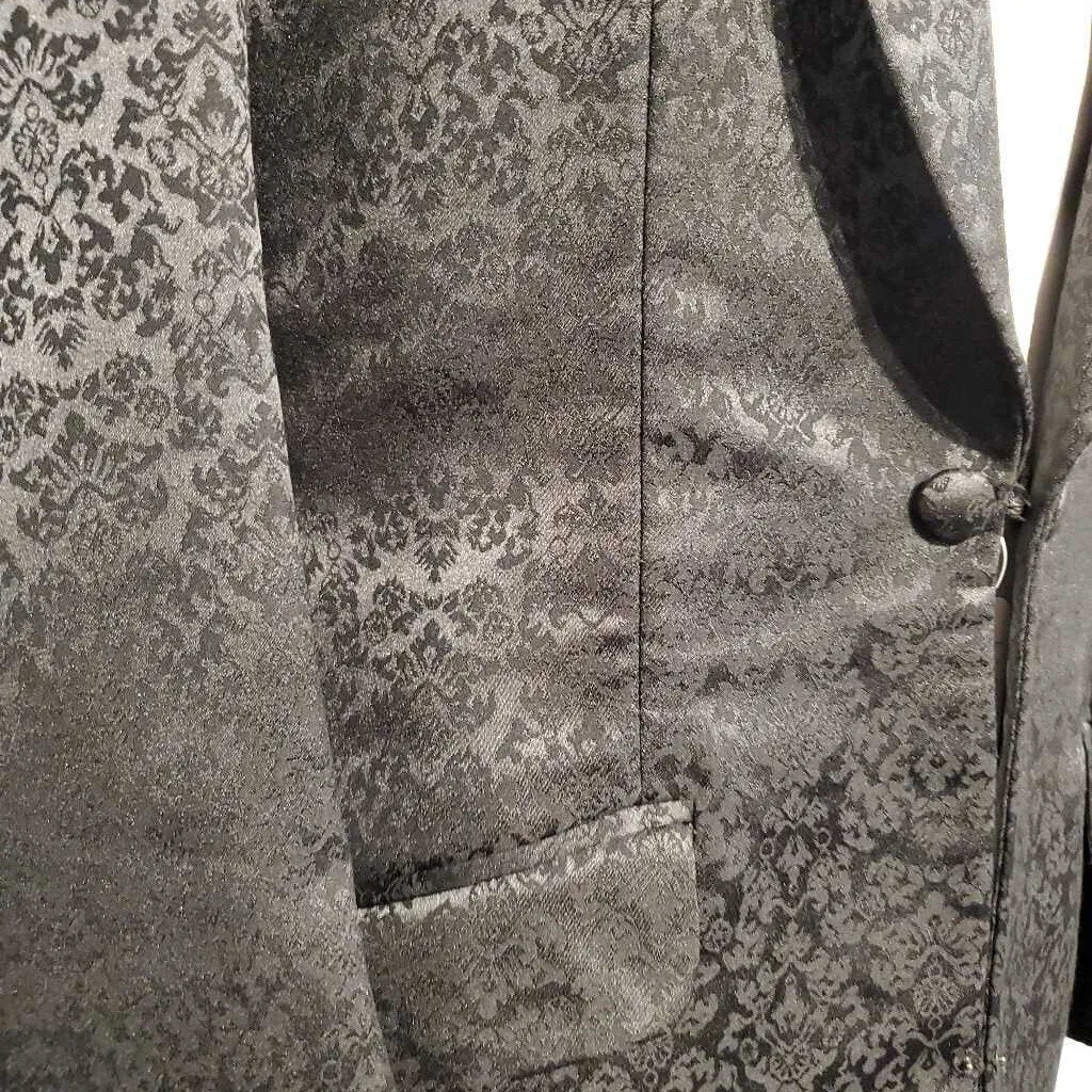 MTC Black Brocade Daycoat