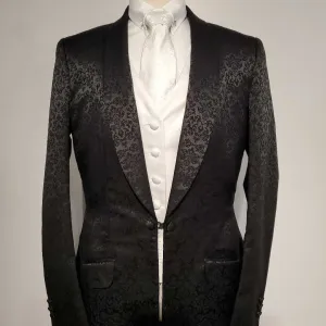 MTC Black Brocade Daycoat