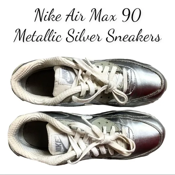 Nike Air Max 90 Metallic Silver Sneakers