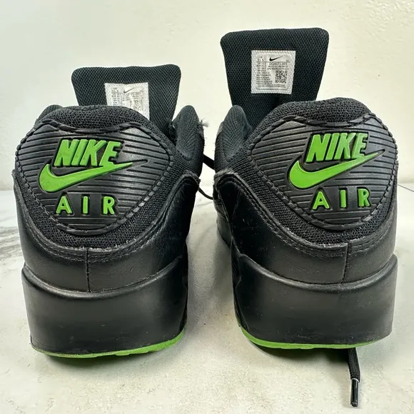 Nike Men's Air Max 90 Black Chlorophyll Running Shoes Sneakers, 11.5