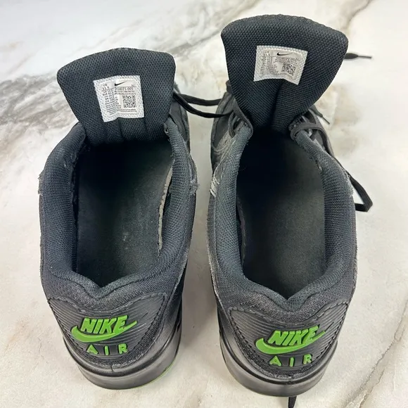 Nike Men's Air Max 90 Black Chlorophyll Running Shoes Sneakers, 11.5