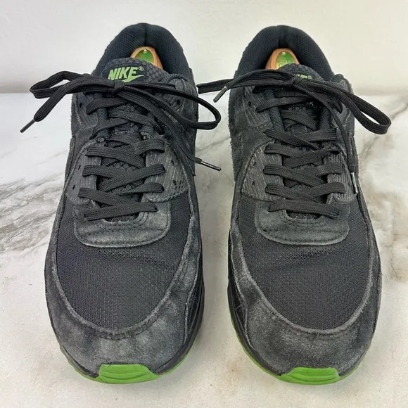 Nike Men's Air Max 90 Black Chlorophyll Running Shoes Sneakers, 11.5