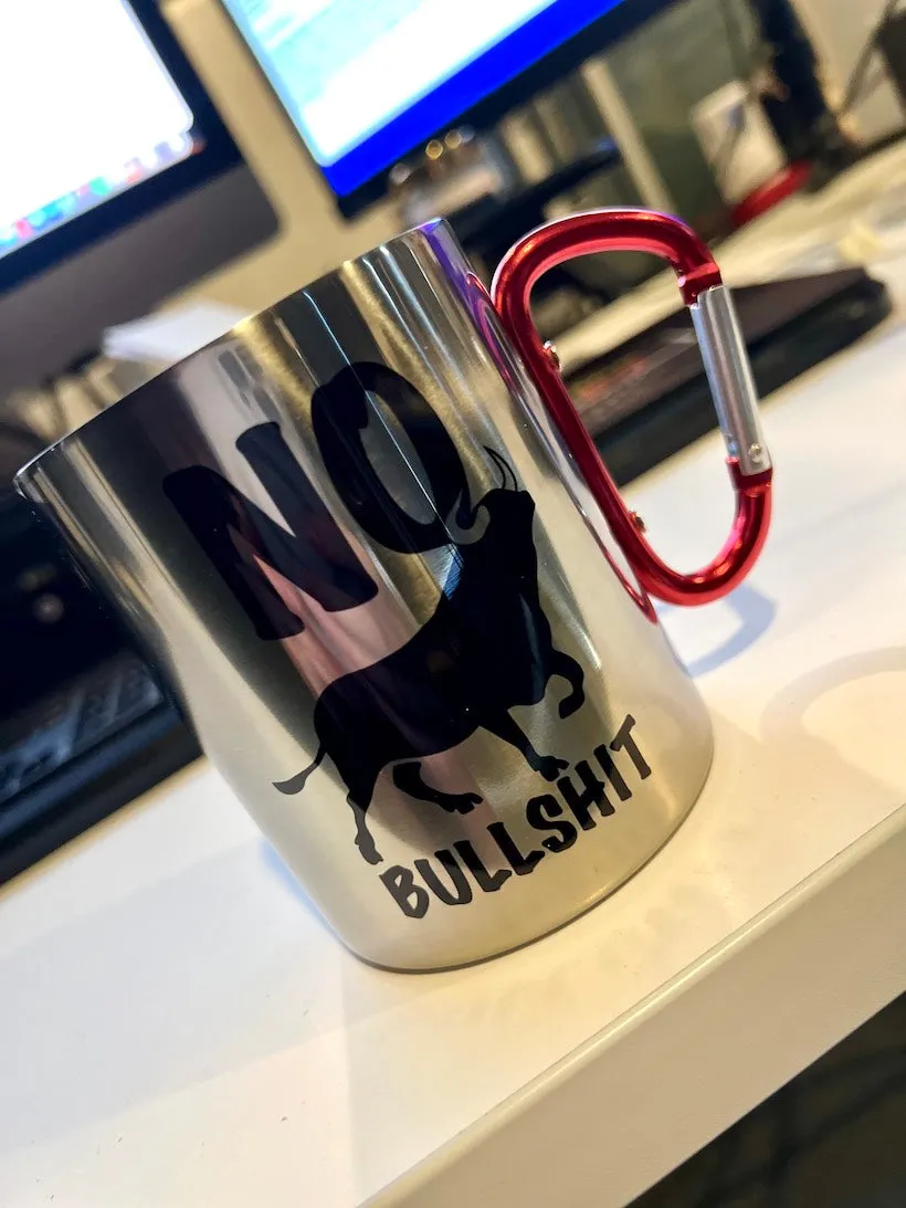 NO Bullsh*t Stainless Steel Mugs (400 ml)