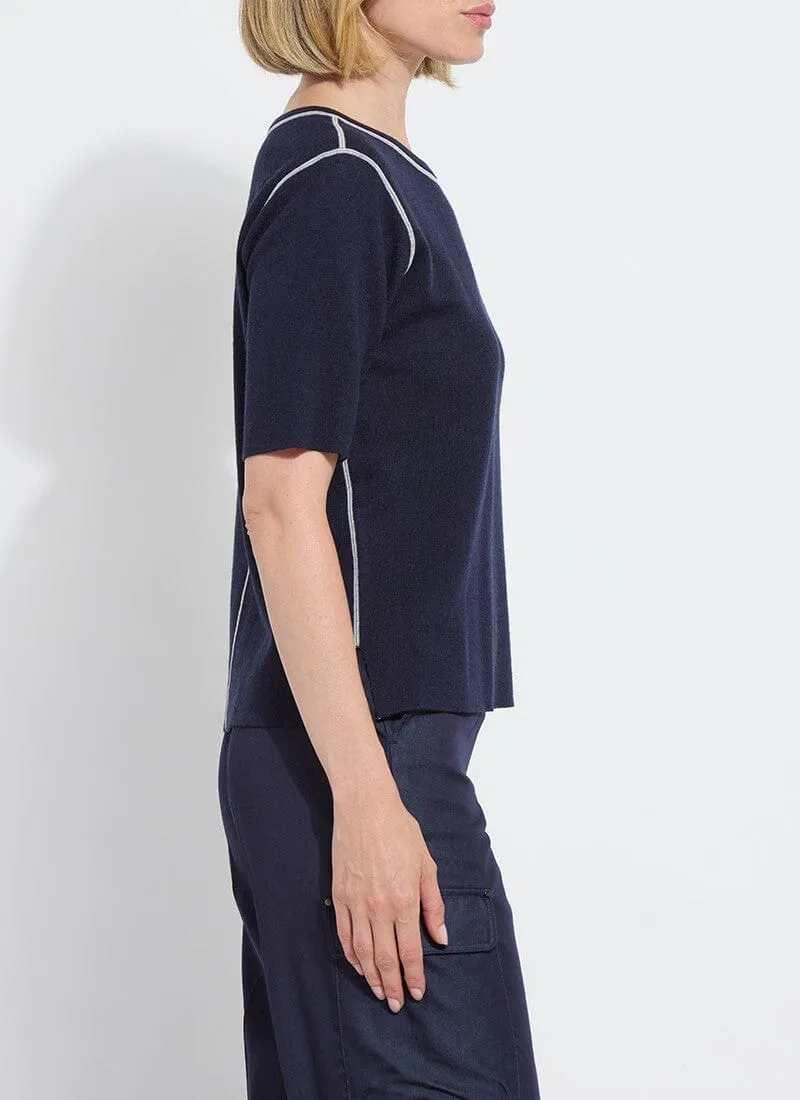 Odessa Reversible Knit Short Slv Tee