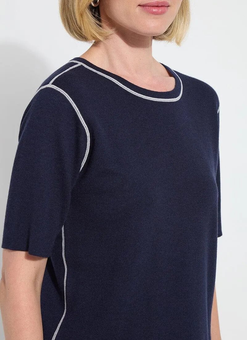 Odessa Reversible Knit Short Slv Tee