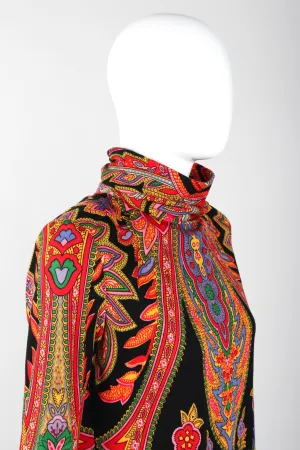Paisley Knit Turtleneck Tunic