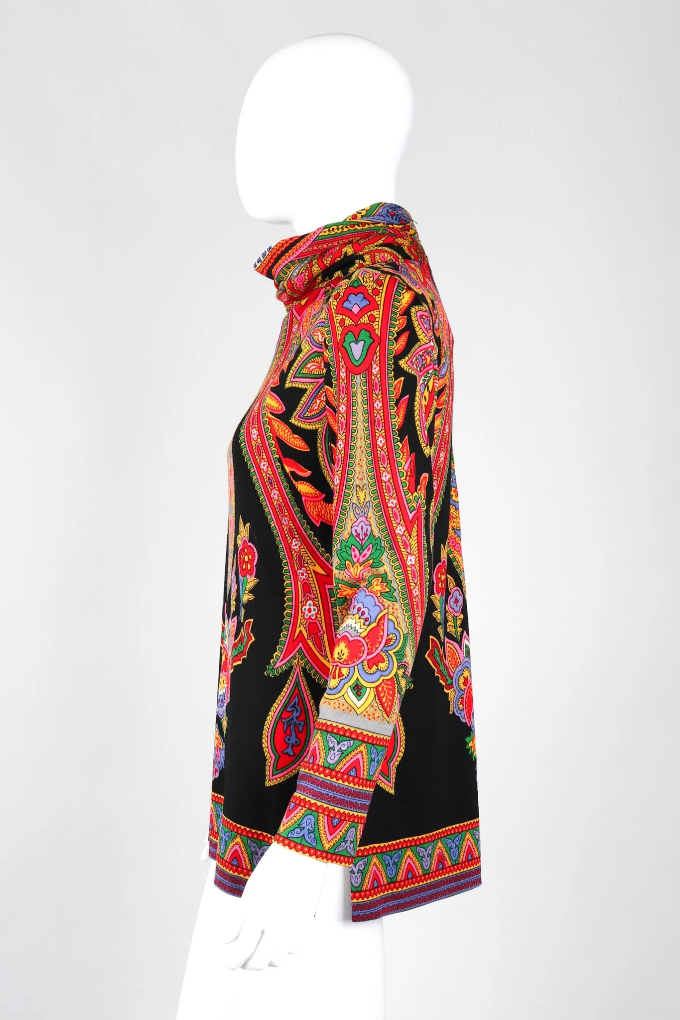 Paisley Knit Turtleneck Tunic