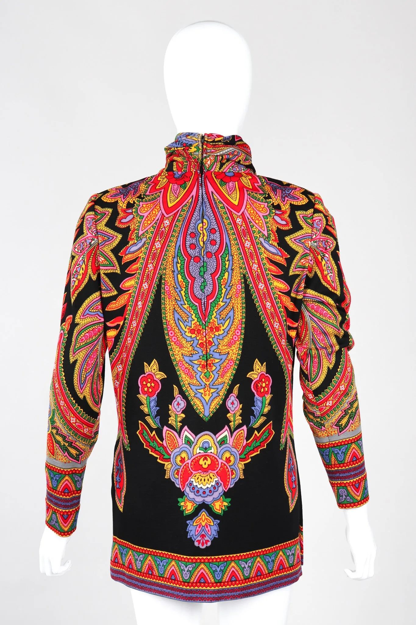 Paisley Knit Turtleneck Tunic