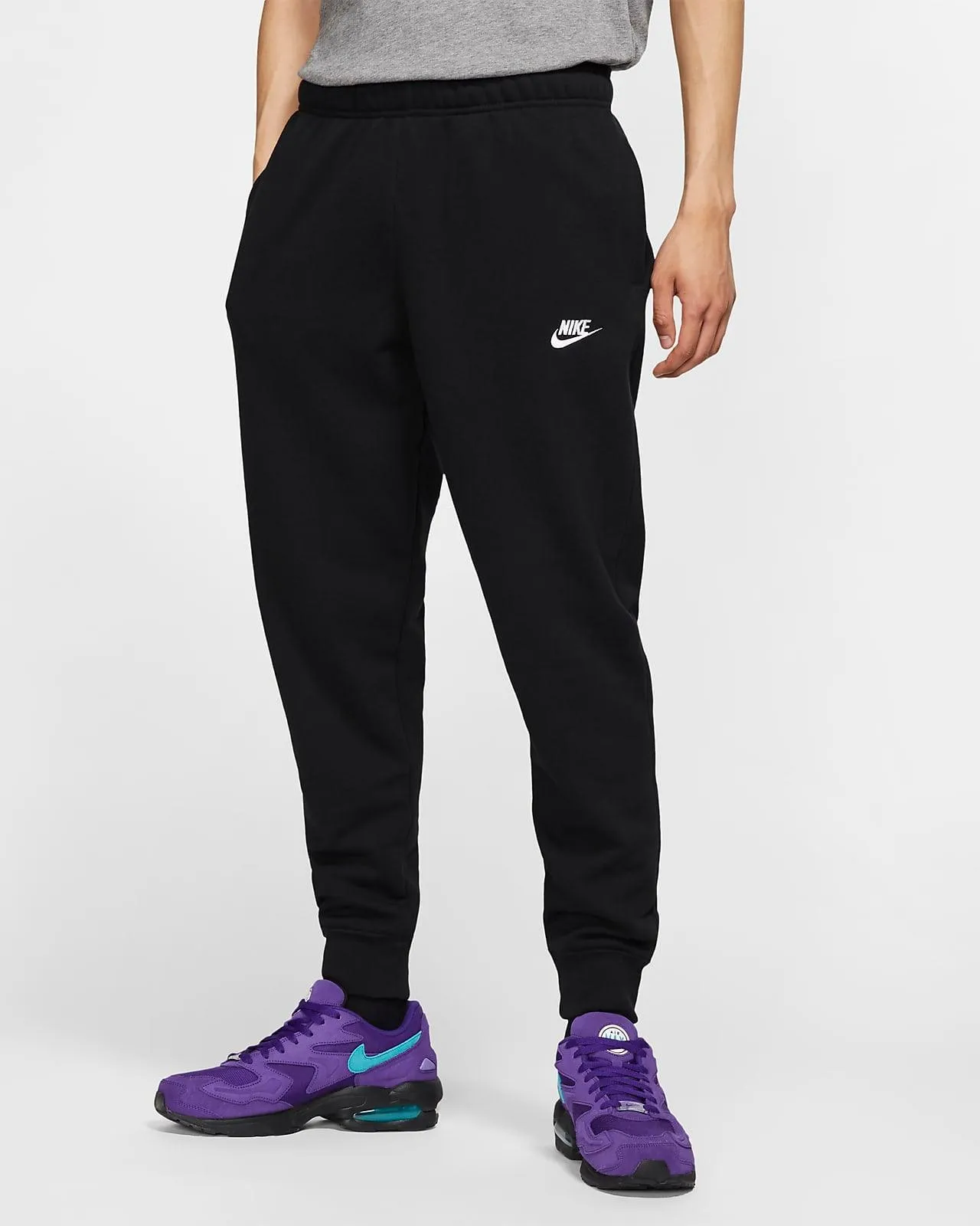 PANTALONE NIKE UOMO PANTA LUNGO TUTA JOGGER CLUB NERO