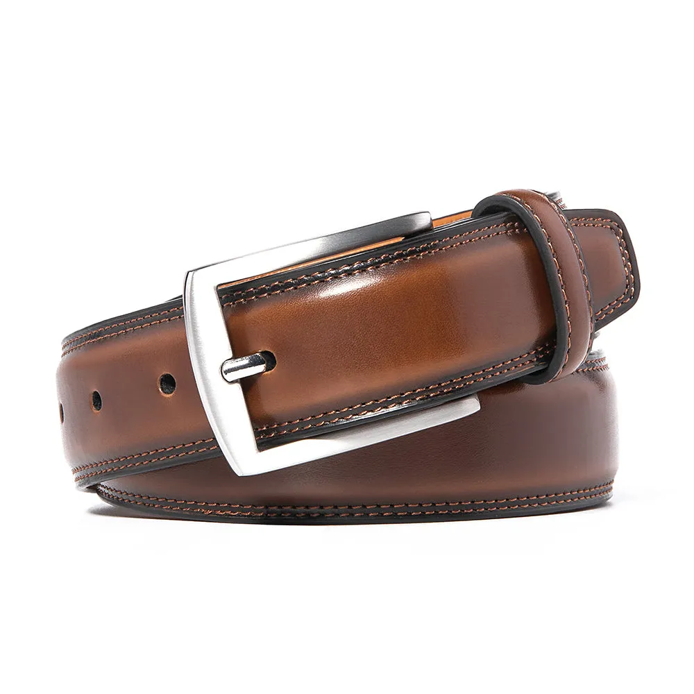 Premium Leather Belt - Burnt Umber