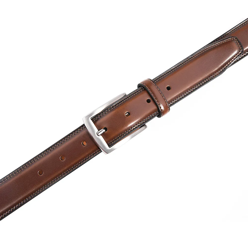 Premium Leather Belt - Burnt Umber